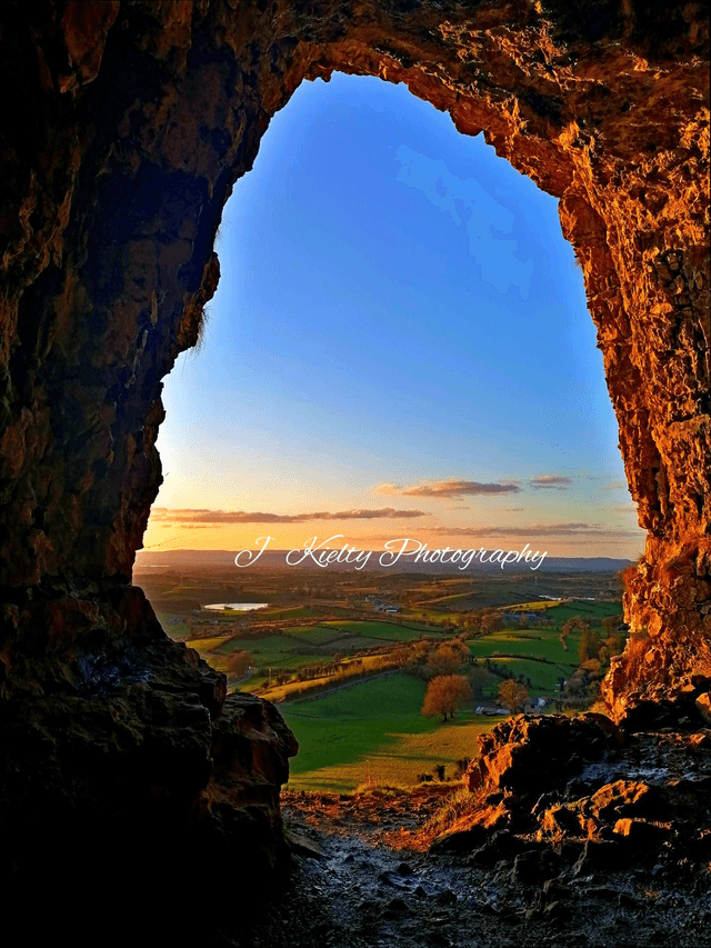 The view west from The Caves of Keash, County Sligo. 