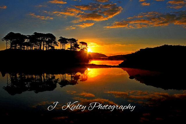 Sunrise at Pine Island, Derryclare Lake, Connemara, County Galway. 