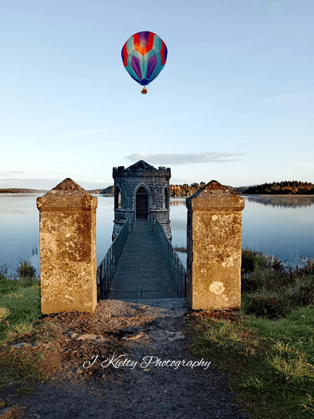 Balloonist at Lough Key, Boyle, County Roscommon. 
